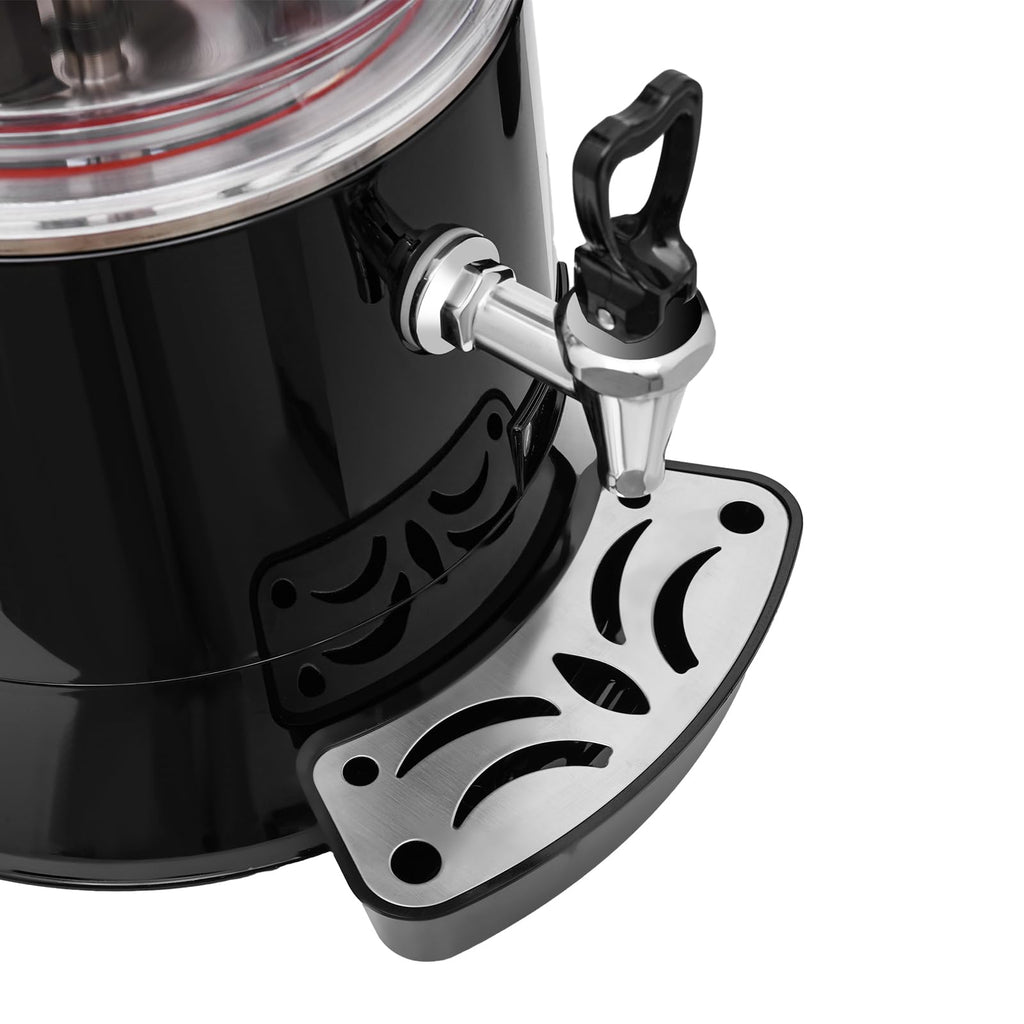 Commercial Hot Chocolate Machine, 110V 10L Hot Beverage Warmer, Electric Chocolates Melting Machine and Dispenser, Chocolate Warmer Maker for Home, Restaurant, Coffee (Black)