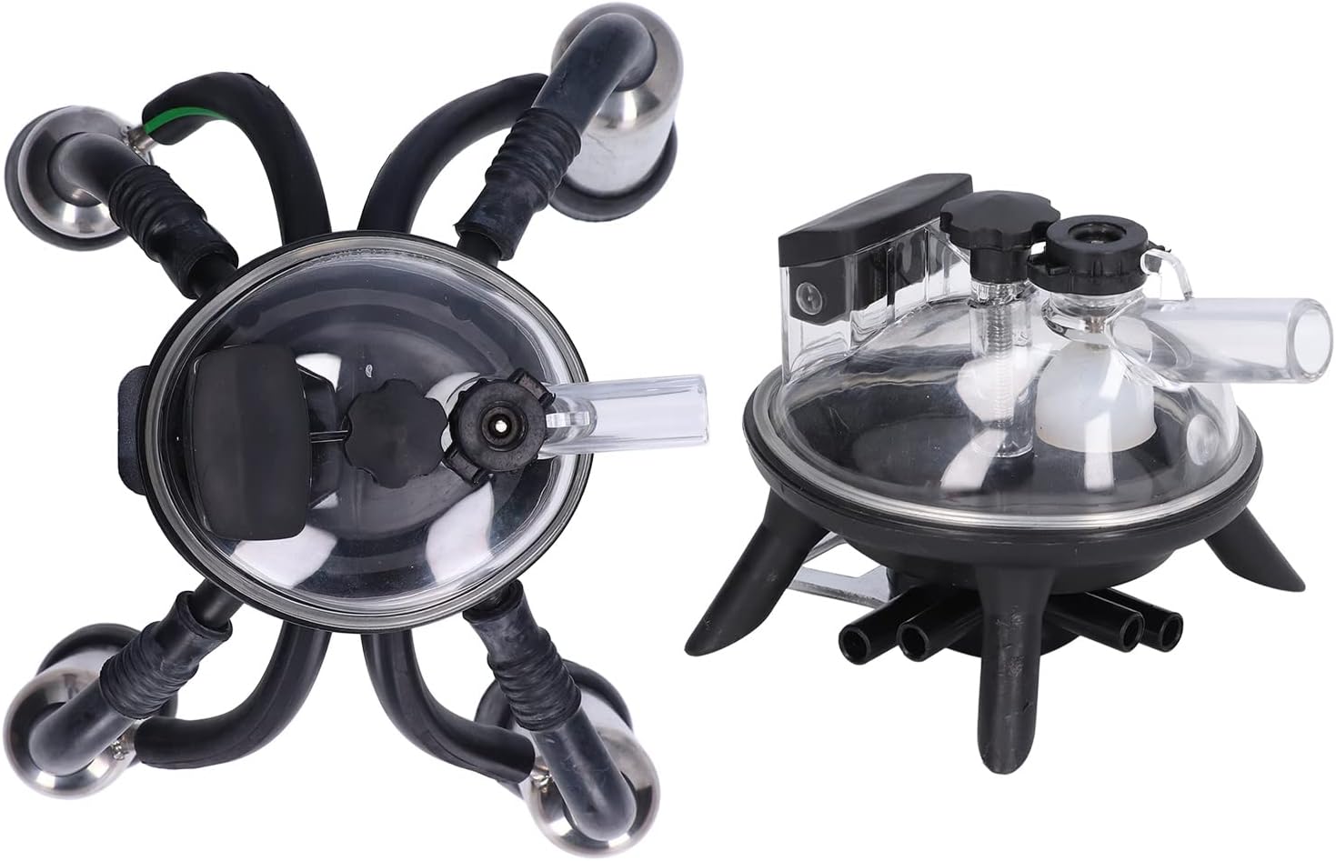 Septpenta Clusters, Silicone Stainless Steel Rust Proof Clusters, Replacement Claw Clusters for Milking Machines, Vacuum Pump Milking Machines with Multiple Manifold Spacers for Milk Collection