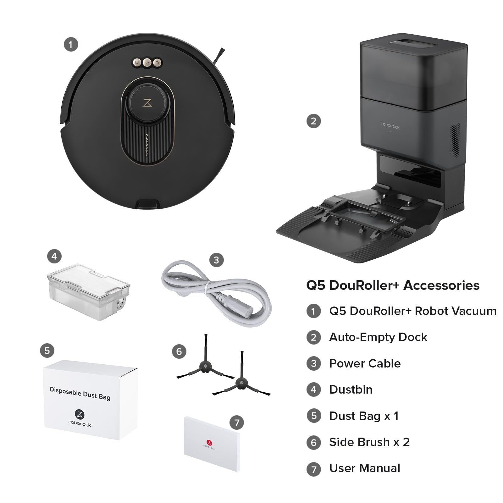 roborock Saros 20 Robot Vacuum and Mop, 36,000 Pa, 3.46 in Double-Layer Threshold, 3.14’’ Ultra Slim, Zero-Tangle, 212°F Hot Water Wash, AI Powered Smart Cleaning for Carpet, 300+ Obstacle Avoidance