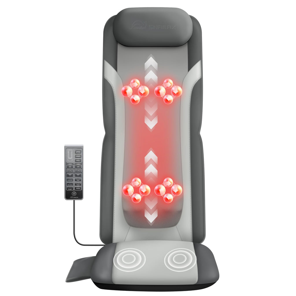 Snailax 2026 Upgraded Shiatsu Roller Back Massager with Heat Massage Chair Pad Kneading Back Massager for Pain Relief Deep Tissue Chair Massage Pad for Office Home Gift Fathers