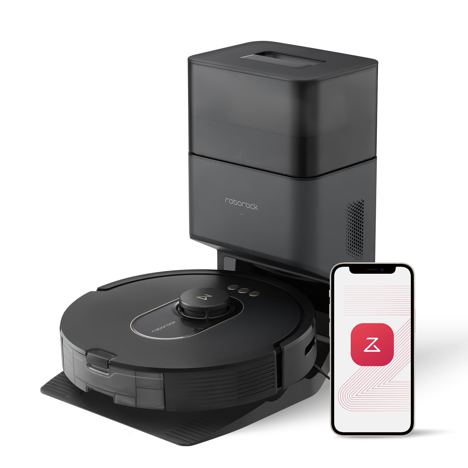 roborock Saros 20 Robot Vacuum and Mop, 36,000 Pa, 3.46 in Double-Layer Threshold, 3.14’’ Ultra Slim, Zero-Tangle, 212°F Hot Water Wash, AI Powered Smart Cleaning for Carpet, 300+ Obstacle Avoidance