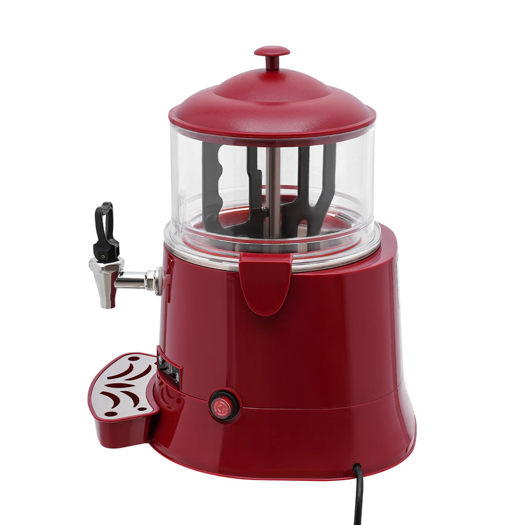 Commercial Hot Chocolate Machine Maker and Dispenser 110V 400W 5L(1.32Gal) Electric Hot Chocolate Dispenser Beverage Warmer with LED Display, 86-194°F for Heating Coffee, Milktea, Soy Milk