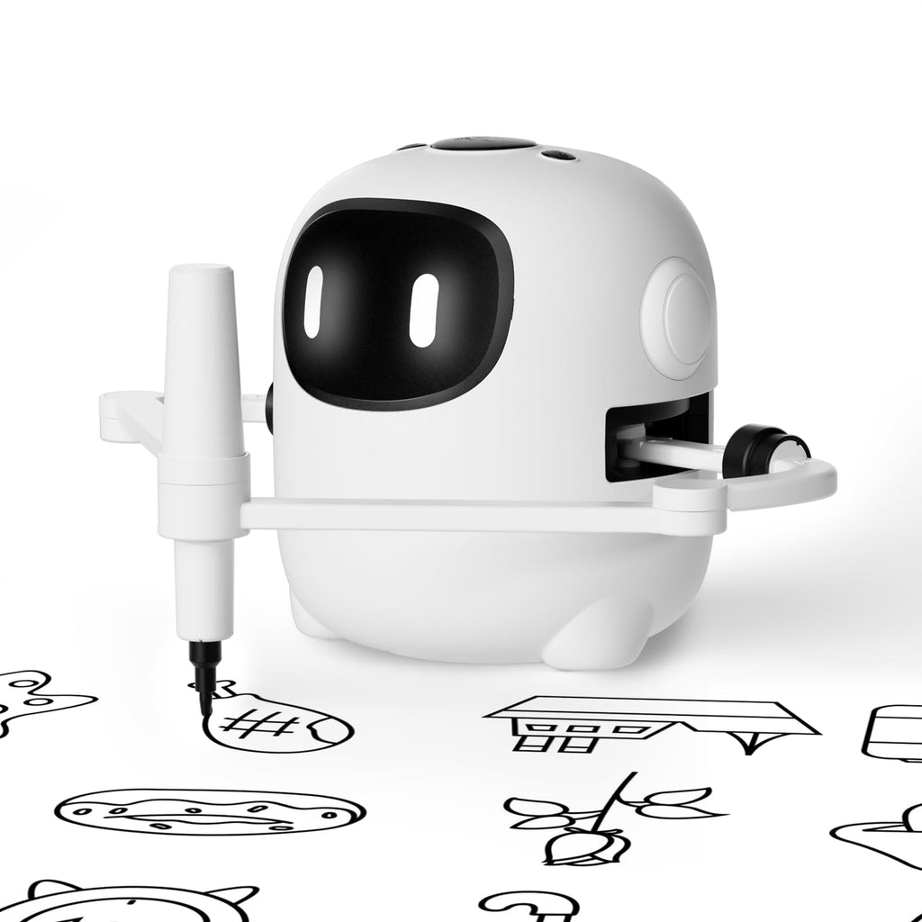 RIVGOT Drawing Robot for Kids with 150 Cards, Voice Interactive Educational Drawing Machine, Montessori Painting Learning Toys for 3 4 5 6 7 8 Year Old Boys Girls Birthday Party