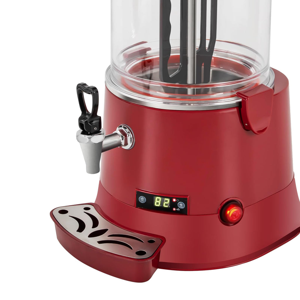 Commercial Hot Chocolate Machine Maker and Dispenser 110V 400W 5L(1.32Gal) Electric Hot Chocolate Dispenser Beverage Warmer with LED Display, 86-194°F for Heating Coffee, Milktea, Soy Milk