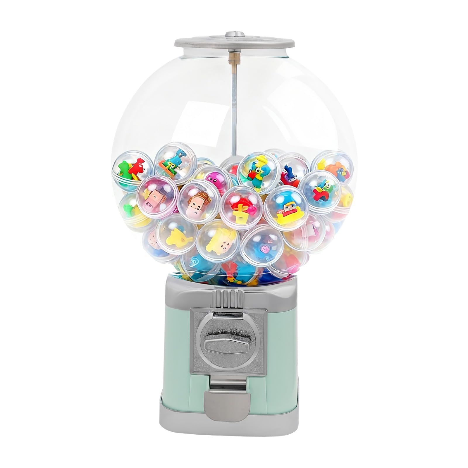 4X 25 Cents Coin Operated Vending Machine, 200pcs 1.77in Toy Capsule Vending Machine Commercial Twister Ball Dispenser 21in Height Rectangle Bubble Gum Machine for Retail Store, Supermarket