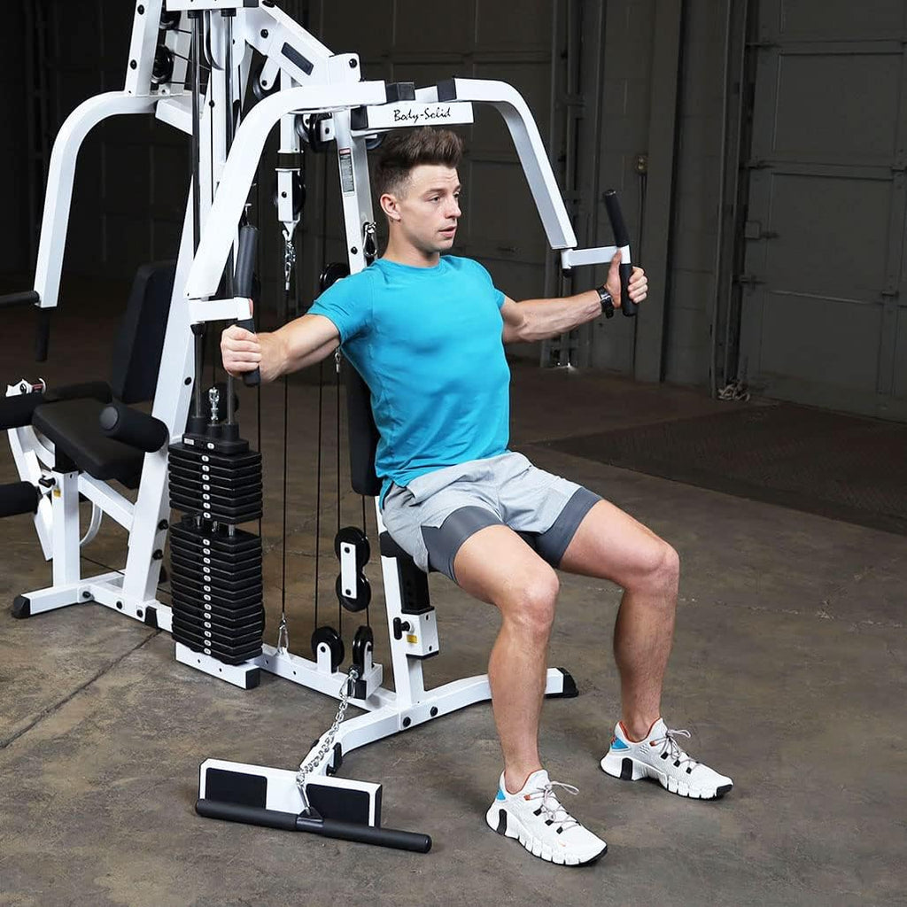 Body-Solid Multi-Station, Single Weight Stack Home Gym Machine, Arm & Leg Strength Training Functional Exercise Workout Station, 210lbs. Black Weight Stacks