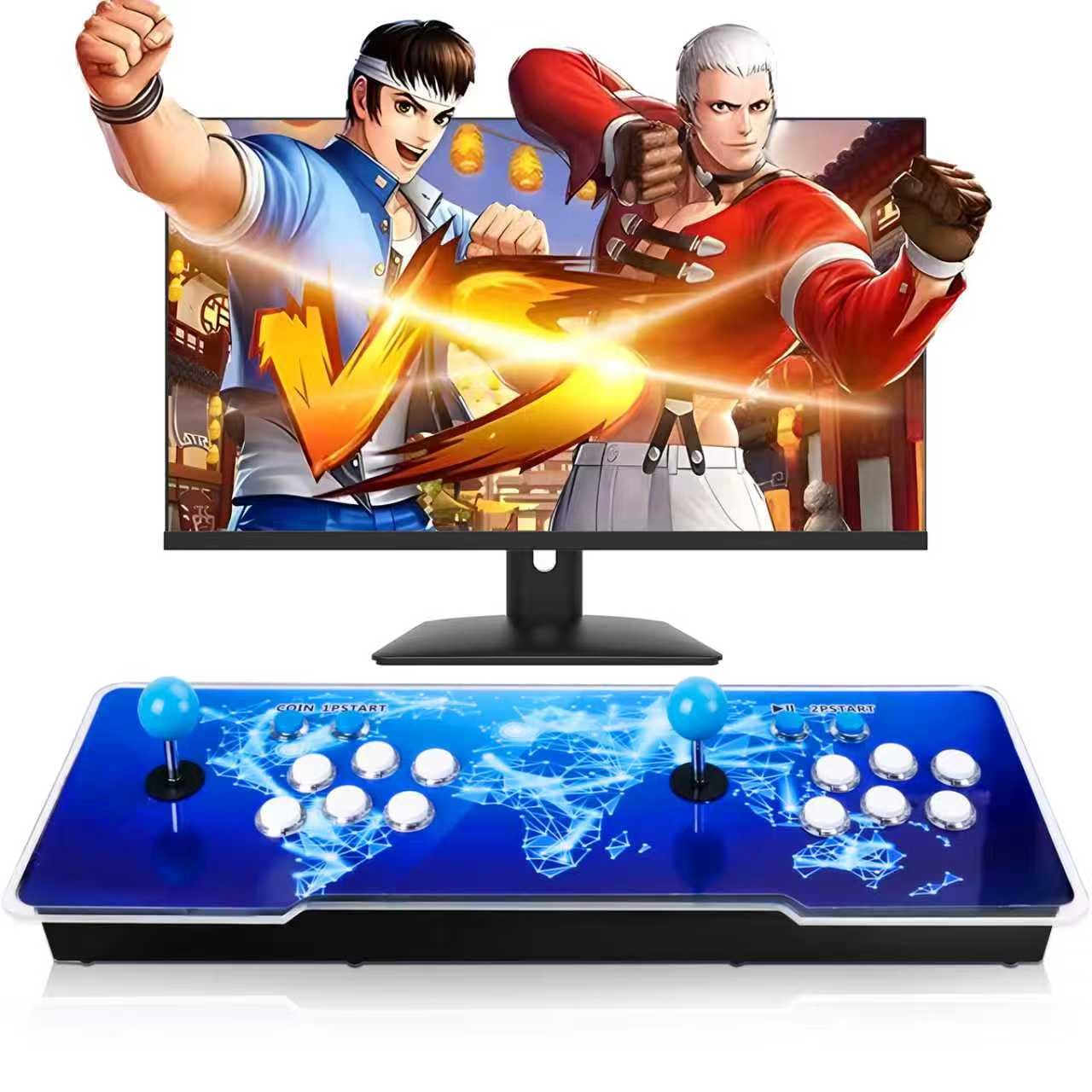 32000 in 1 Pandoras Box,Retro Arcade Game Console with Two Separate Host for PC & Projector & TV,3D Games,1-4 Players, Favorite List Game Category Save/Search/Hide/Pause