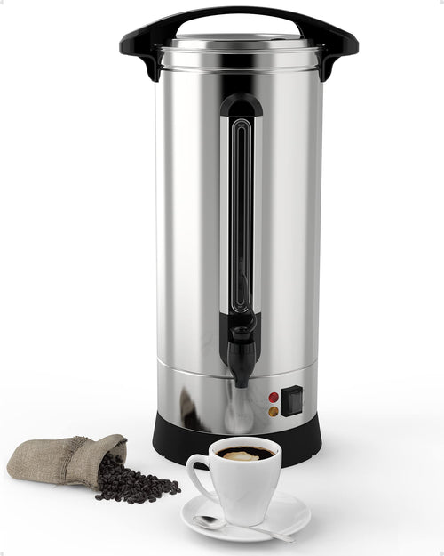 100 Cup Commercial Coffee Maker, [Quick Brewing] [Food Grade Stainless Steel] Large Coffee Urn Perfect For Church, Meeting rooms, Lounges, and Other Large Gatherings-14 L