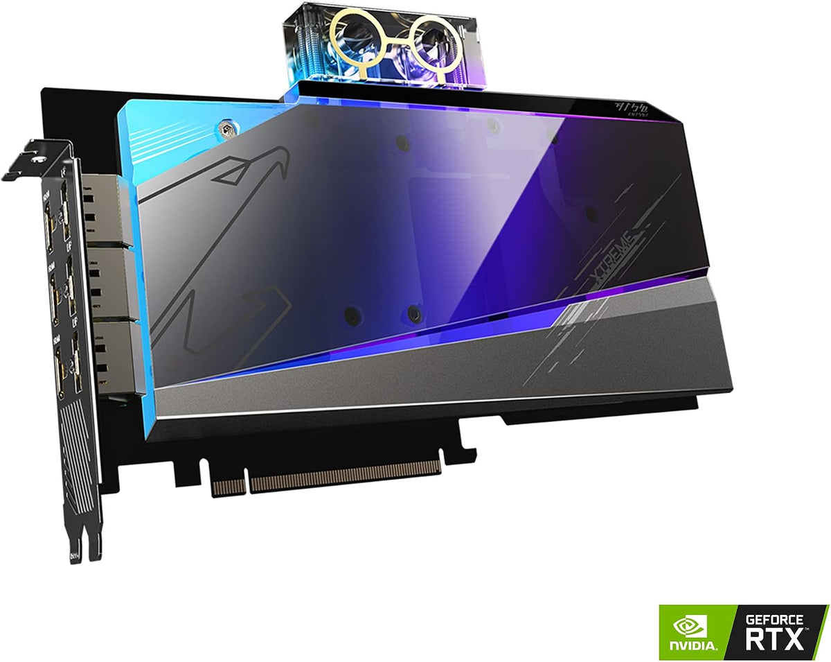 GIGABYTE AORUS GeForce RTX 3080 Ti Xtreme WATERFORCE WB 12G Graphics Card, Waterforce Water Block Cooling System, 12GB 384-bit GDDR6X, GV-N308TAORUSX WB-12GD Video Card