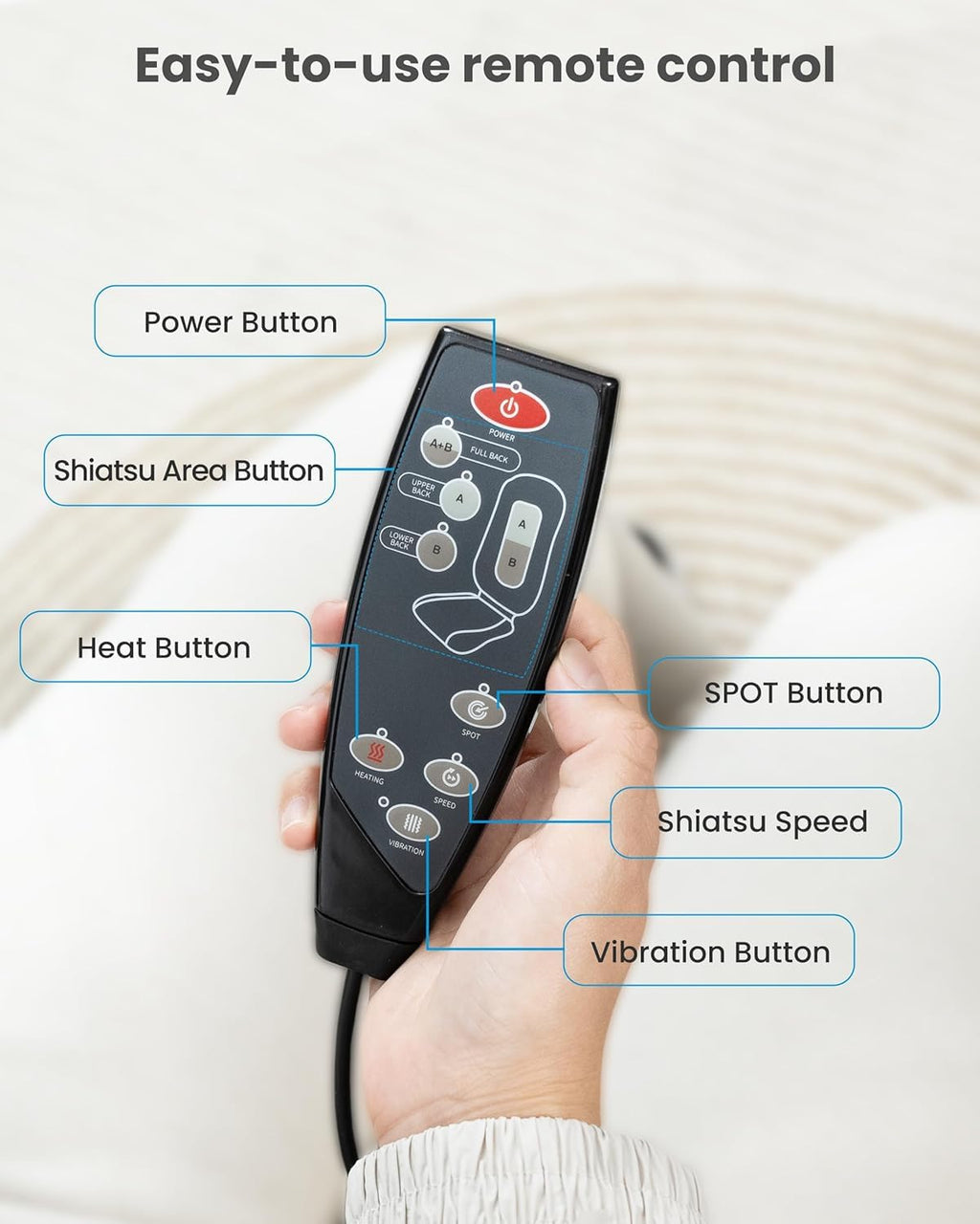 COMFIER Shiatsu Full Back Massager,Massage Chair Pad with Heat,2D/3D Massage Seat Cushion,Chair Massager with 10 Shiatsu Nodes, Rolling Kneading Chair Pads for Lower Back,Father Day Gifts