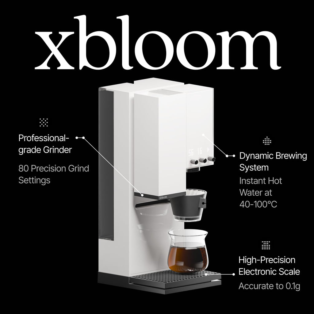 xBloom Studio Coffee Machine – Drip Coffee Maker with Built-in Grinder and Scale, 3 Automation Levels, App Connected Pour Over Coffee Maker for Specialty Coffee Lovers, Sage Green x Gold