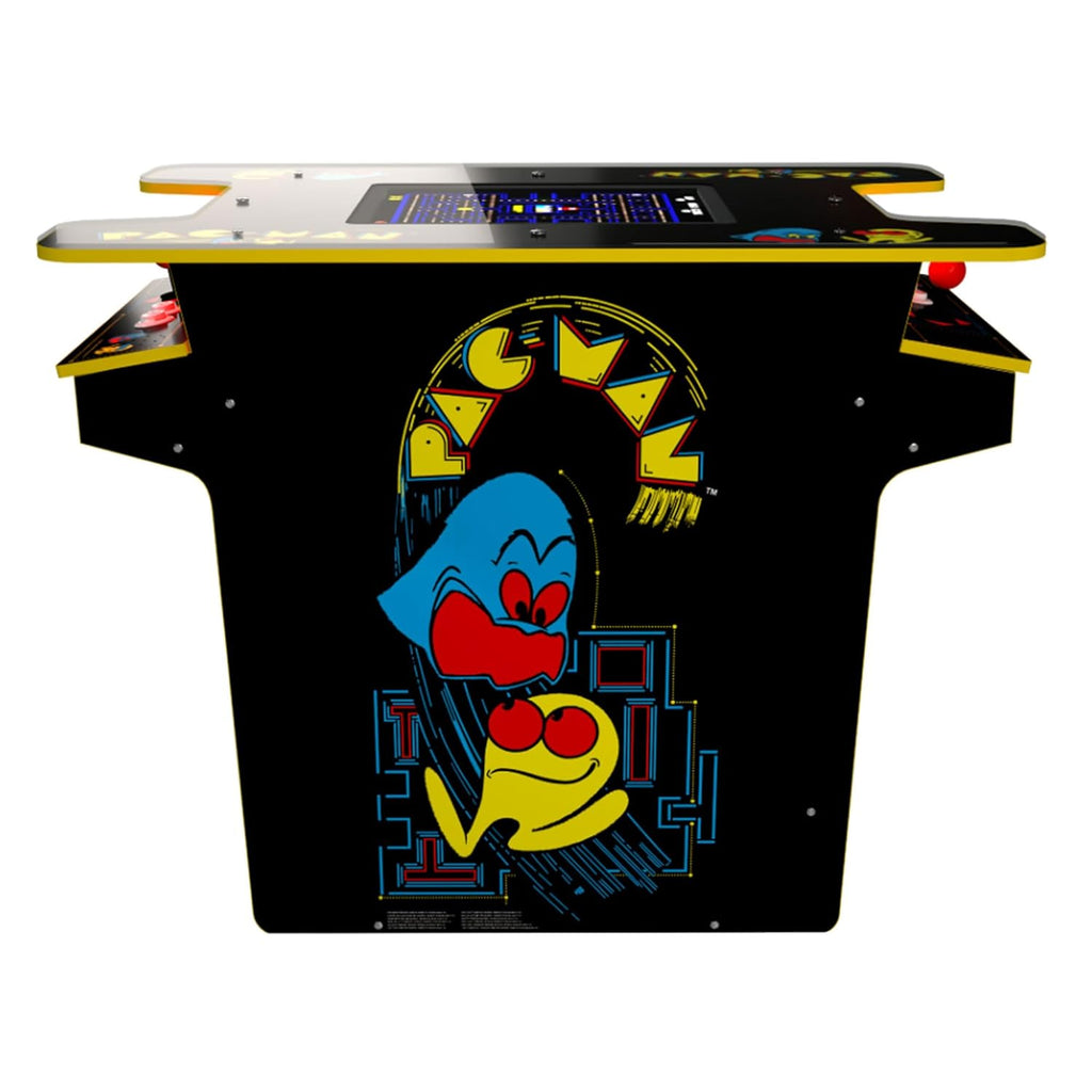 Arcade1Up Pac-Man Head-to-Head Arcade Table, Black Series, 17" Color LCD, 29" Tall - Plug & Play Retro Home Game Machine w/ Dual Joysticks & 12 Classics Including Galaga, Dig Dug, Mappy and More