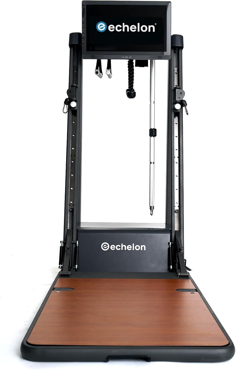 Echelon Strength Home Smart Gym – WiFi-Enabled 24-Inch HD Touchscreen, 5–110 LB Digital Resistance Per Arm, Foldable Mirror Design, Smart Bar & Accessories, Full-Body Home Workout Machine