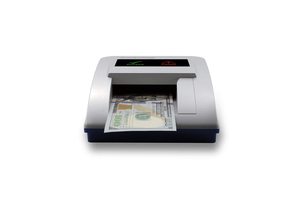 AccuBANKER D470 Quadscan 4-Way Orientation Counterfeit Bill Detector with UV, MG, IR, WM, Image, Length, Spectrum 7-Point Counterfeit Detection Methods - Optional Battery for Portable Use (No Battery)