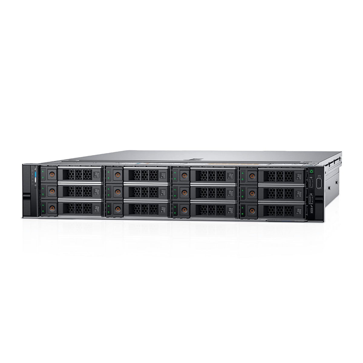 PCSP R740xd 12B LFF 4B Hybrid Server, 2X Platinum 8260 (48C/96T), H330, X710, 4X 256GB SATA SSD, No OS (Renewed) (192GB DDR4 RAM)