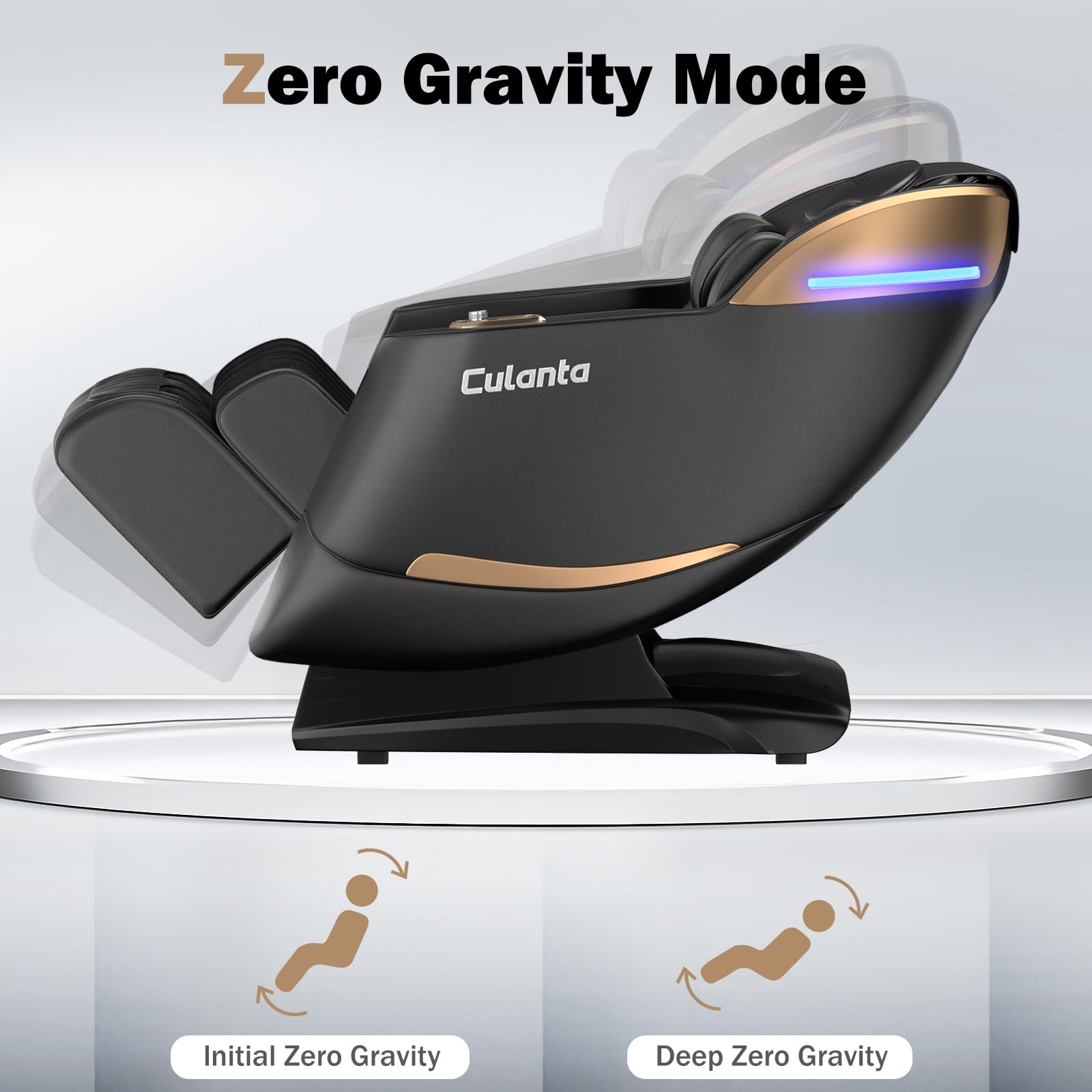 Culanta Massage Chair Full Body, Zero Gravity SL-Track Shiatsu Massage Recliner Chair with Body Scan, Airbags, Foot Rollers, Deep Yoga Stretch, Heating (U1-Brown)