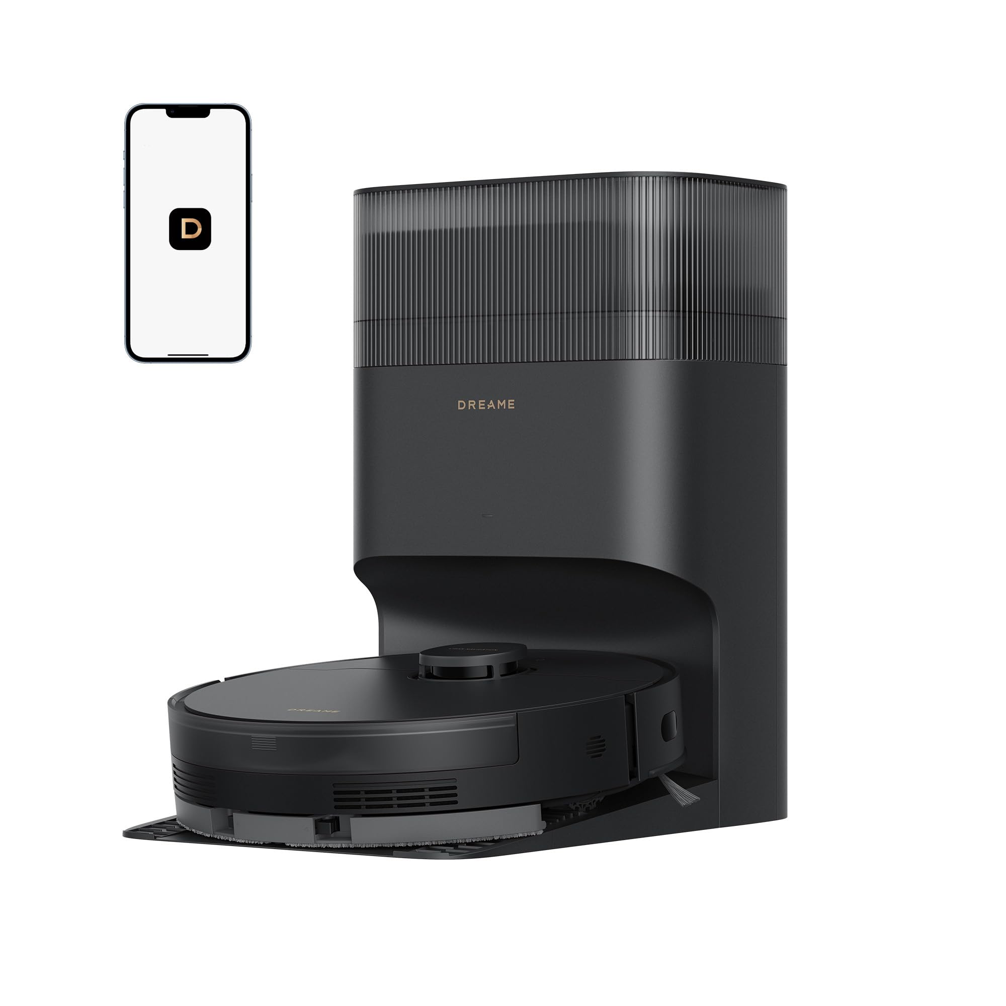 DREAME D20 Air Plus Robot Vac and Mop Combo with 20,000Pa Suction, Anti-Tangling Tech, Auto-Emptying Dock, Deep Carpet Cleaning and Smart Navigation White