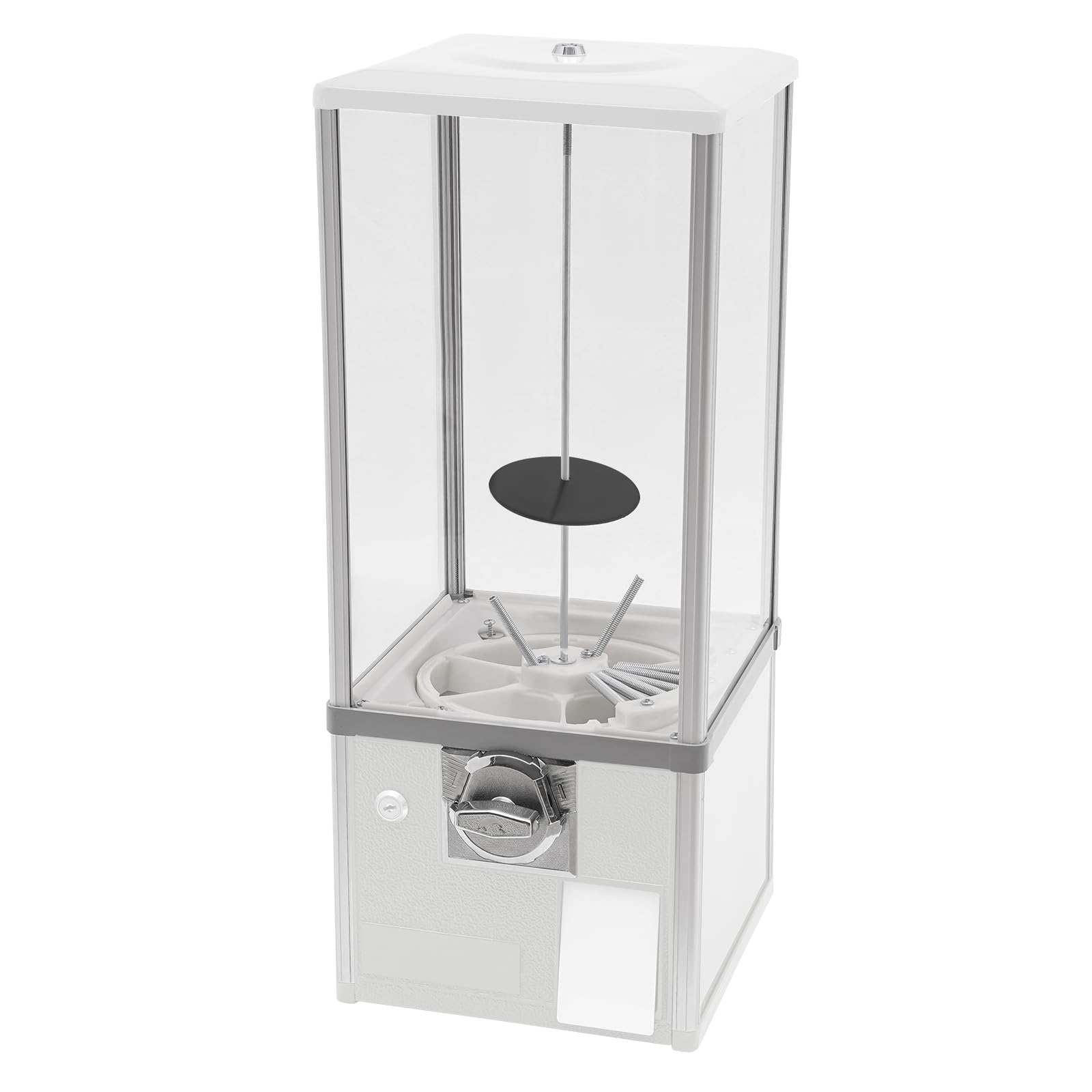 4X 25 Cents Coin Operated Vending Machine, 200pcs 1.77in Toy Capsule Vending Machine Commercial Twister Ball Dispenser 21in Height Rectangle Bubble Gum Machine for Retail Store, Supermarket