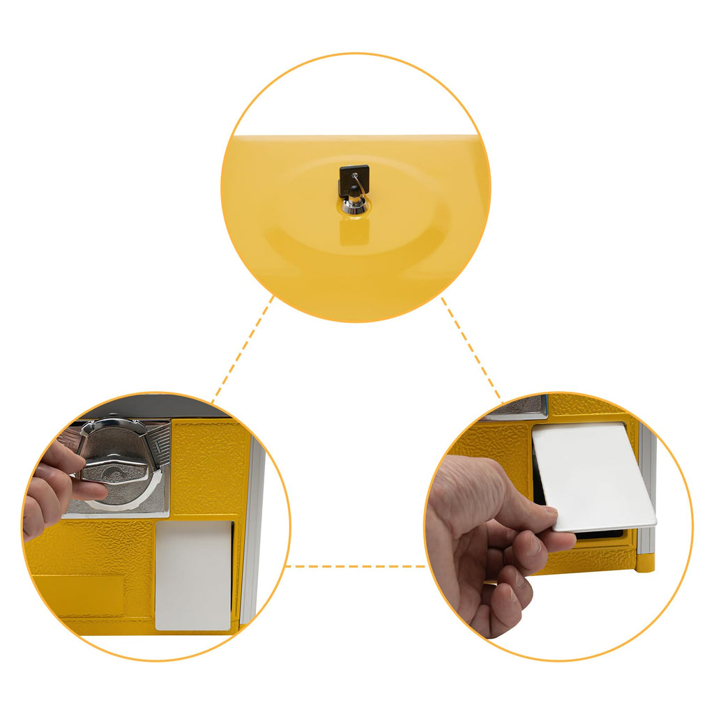 25 Cents Coin Operated Vending Machine, 1.77-1.97 Inch Spherical Capsule Candy Dispenser Store Bulk Vending Machine for Game Stores, Retail Stores, Gumball Bank (Yellow)