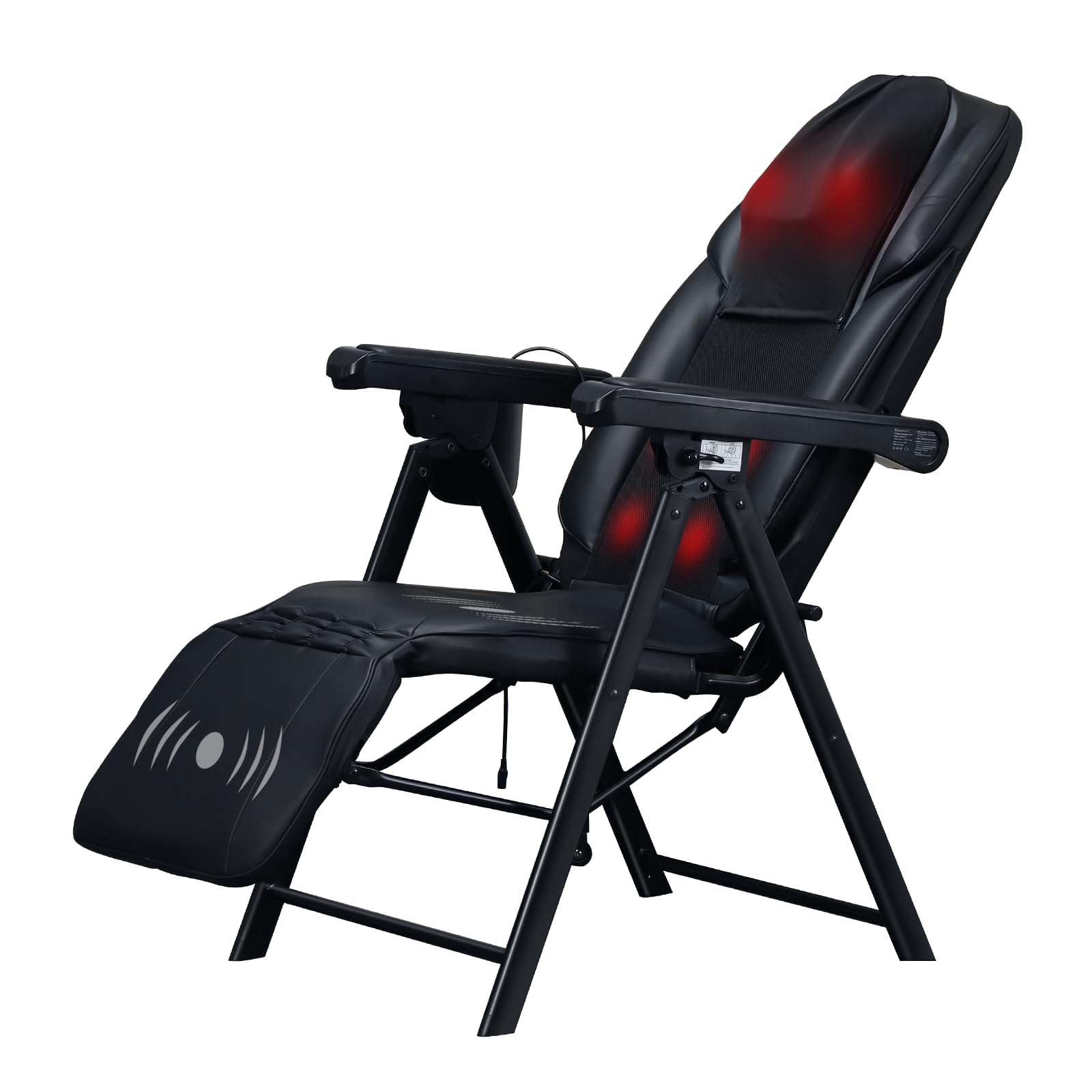 Foldable Electric Massage Chair with Heat, Shiatsu, Kneading, Vibration, Full Body Relaxation, Adjustable Backrest & Neck Height,for Dad Mom Women Men