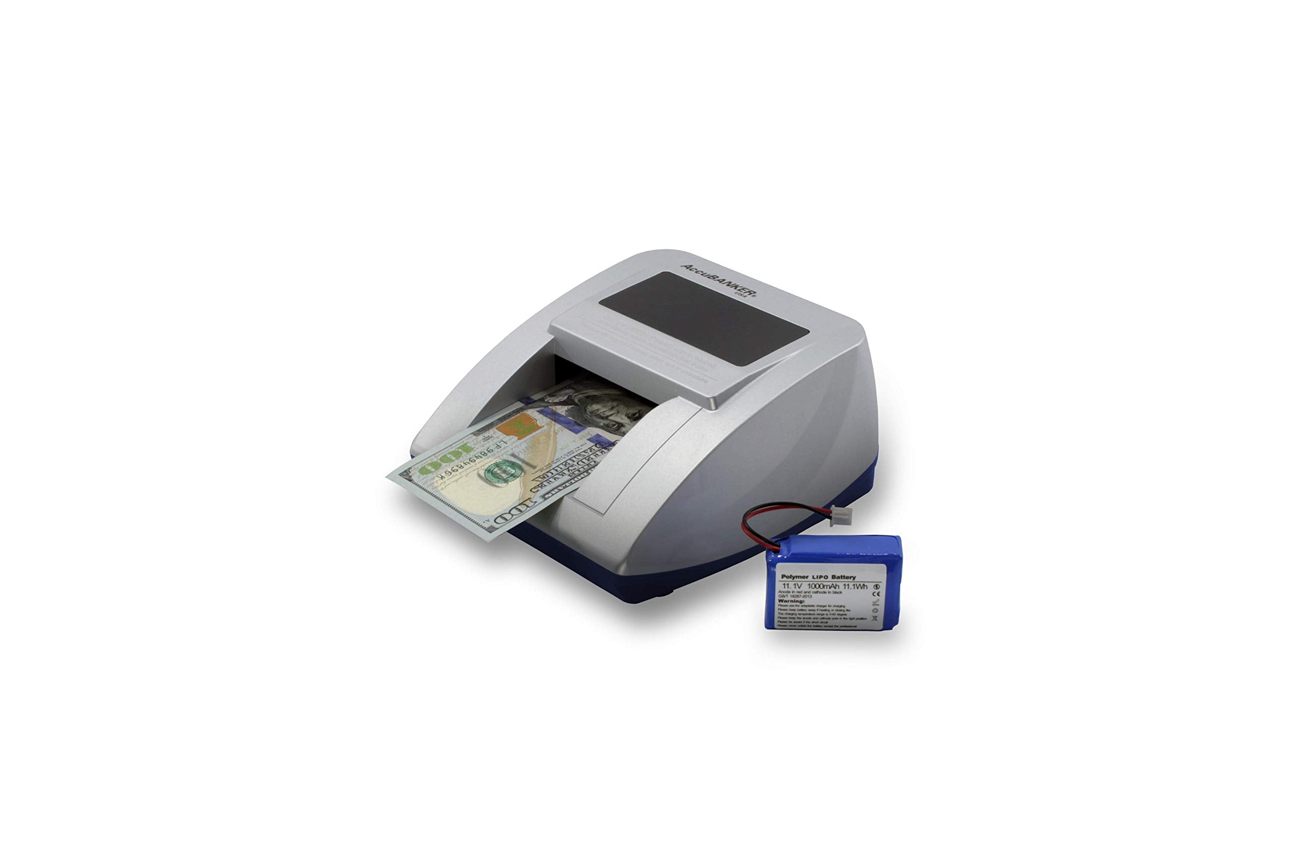 AccuBANKER D470 Quadscan 4-Way Orientation Counterfeit Bill Detector with UV, MG, IR, WM, Image, Length, Spectrum 7-Point Counterfeit Detection Methods - Optional Battery for Portable Use (No Battery)