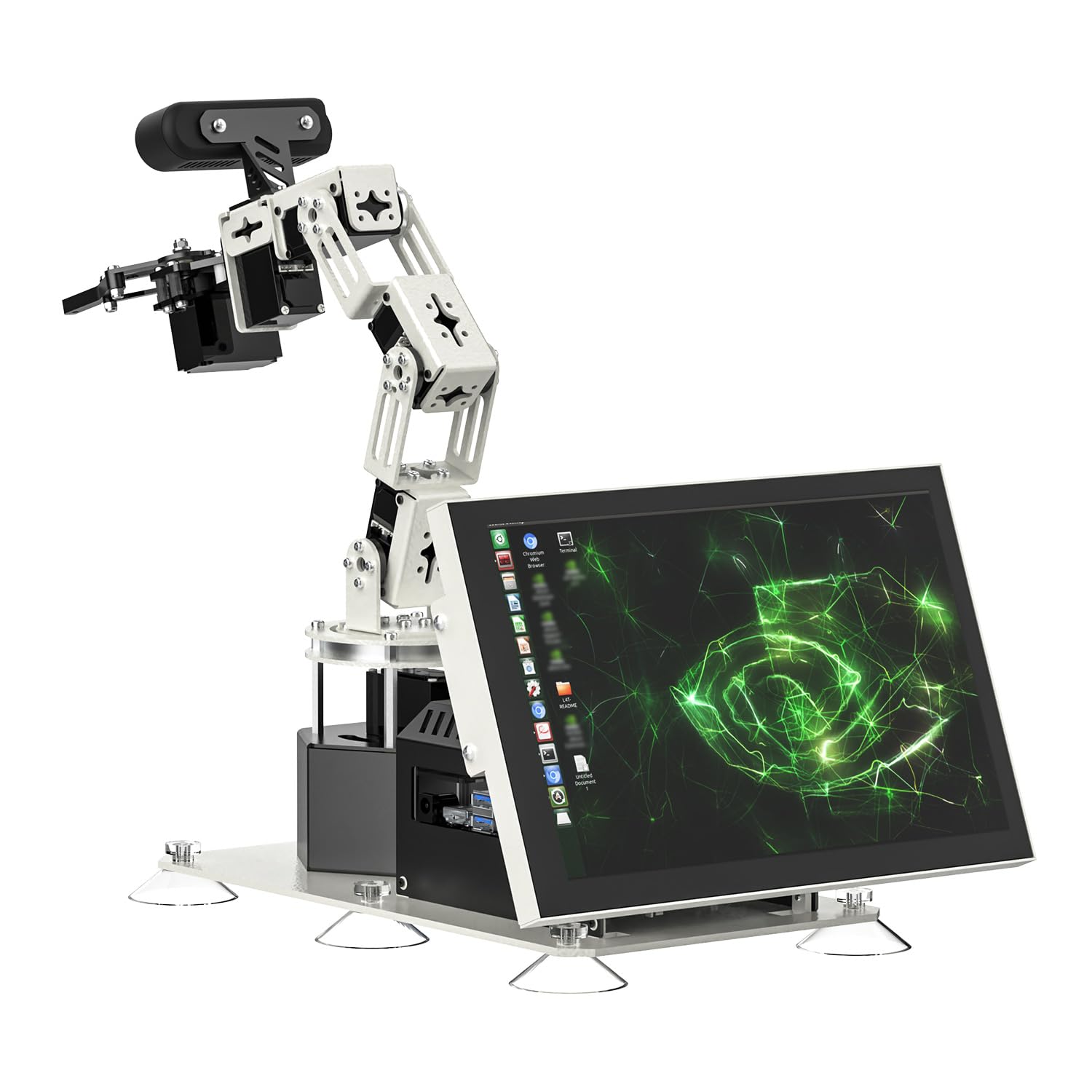 Yahboom ROS2 Robot Car Ackerman Steering Chassis,AI Visual Recognition Embodied Intelligence AI for Jetson Nano B01 4GB,AI Voice Interaction(Superior Ver with Nano-4GB)