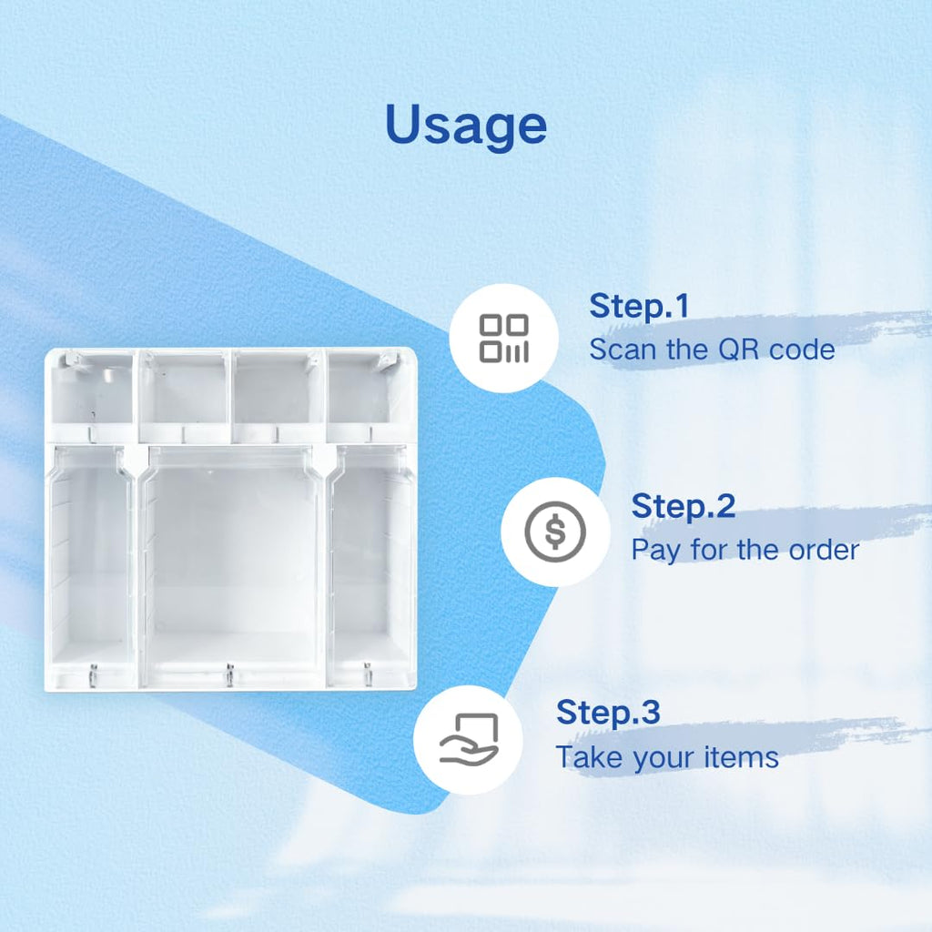 IoTSong Mini Vending Box, Commercial Use Unmanned Retail Kiosk, Self-Checkout Mini Vending Machine for Cafe & Bar, Office, Airbnb, B&B Business, Software Included, Free Delivery