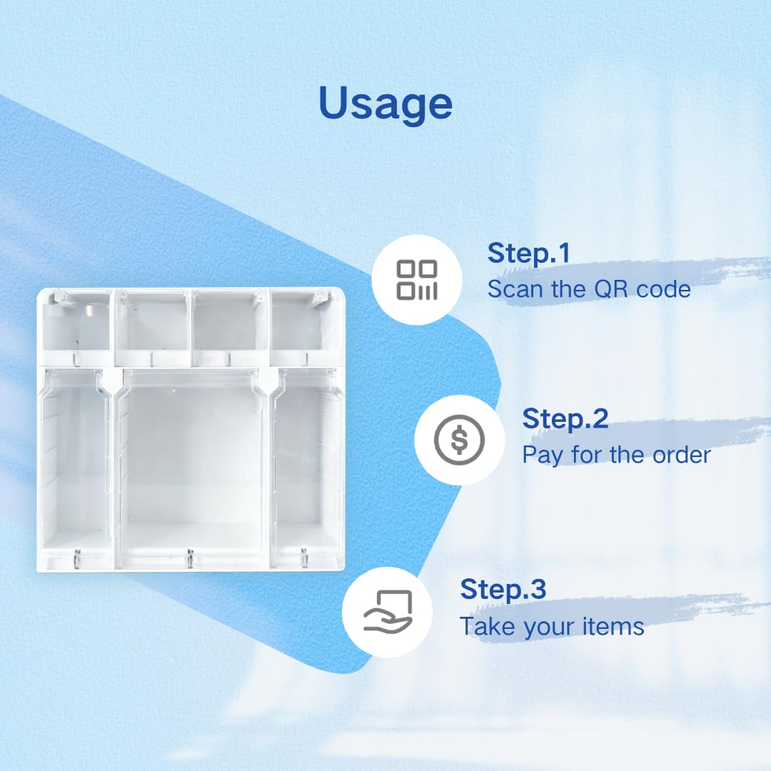 IoTSong Mini Vending Box, Commercial Use Unmanned Retail Kiosk, Self-Checkout Mini Vending Machine for Cafe & Bar, Office, Airbnb, B&B Business, Software Included, Free Delivery