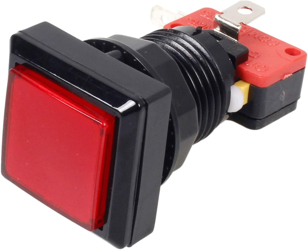EG Starts 10x Arcade Square Shape LED Illuminated Push Button with Micro Switch for Arcade Machine Gaming Video Game Consoles Jamma Kit Parts 12V Lamp 33mm Buttons ( Each Color of 2 Piece )