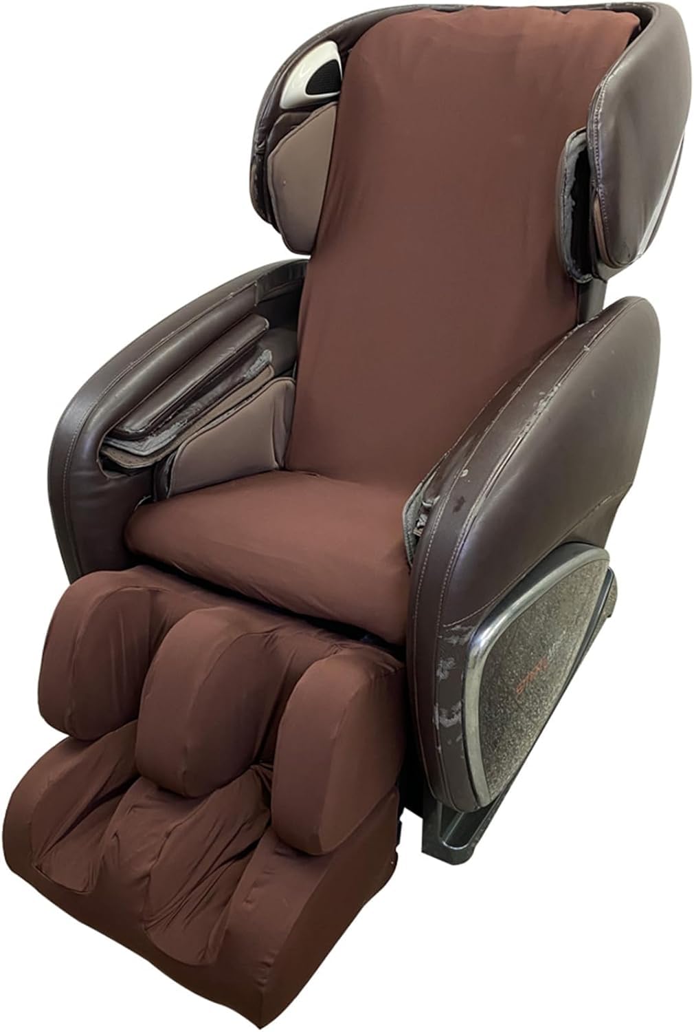 Full Body Massage Chair Cover-Shiatsu Slipcover Recliner Chair Cover,Universal Washable Stretch Fabric Armchair Slipcovers,Dust Protection Sofa Covers,Brown,Body