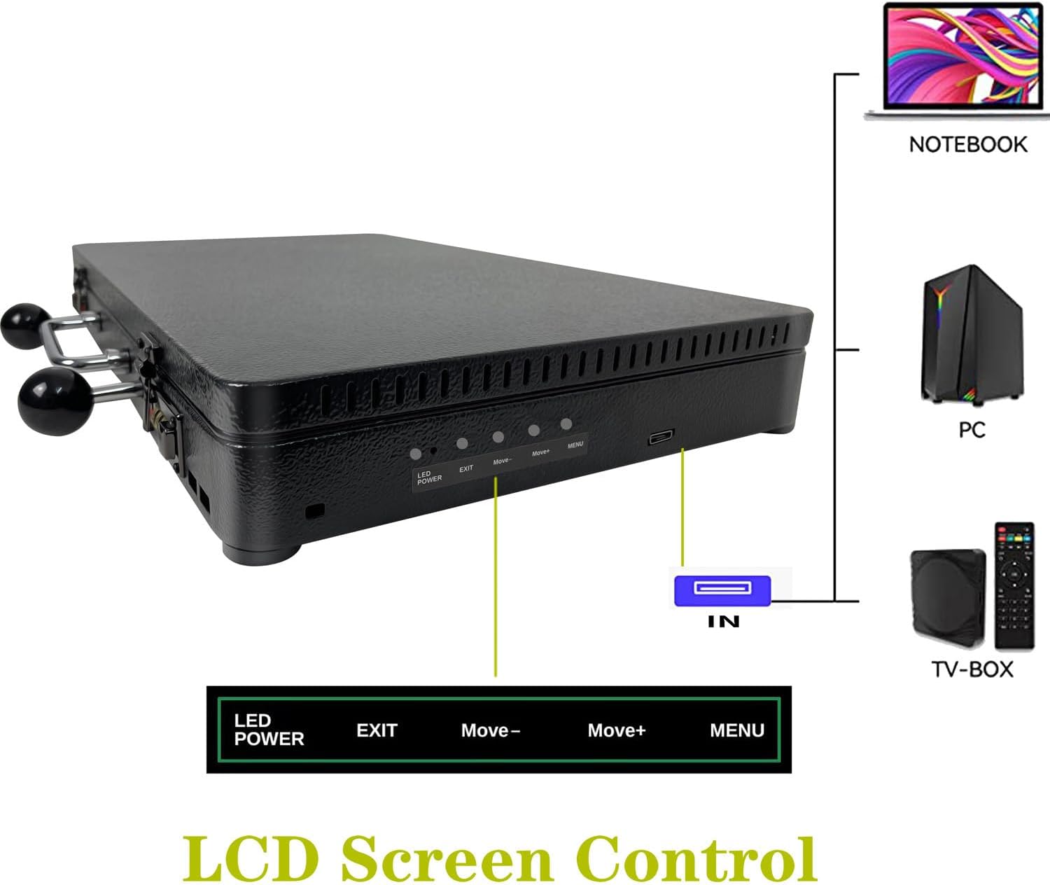 Portable 20000 in 1 Metal Box 3D Arcade Game Console, 22 inch Screen Retro Electronic Game Console, with Search/Hide/Save/Load/Pause Functions