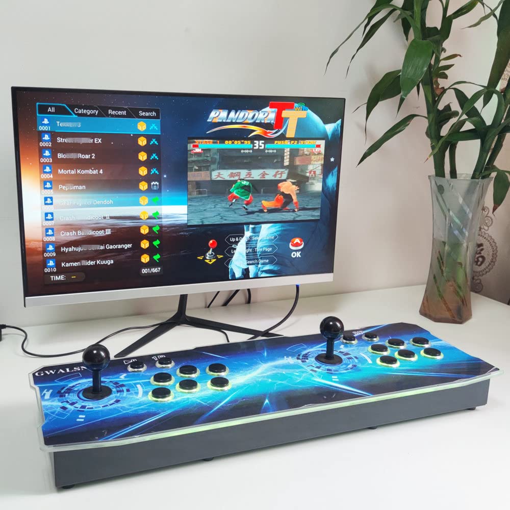GWALSNTH 32000 in 1 Pandora Box 60S Arcade Game Console,1280X720 Display,Search/Save/Hide/Pause Games,Two Separate joysticks,1-4 Players …