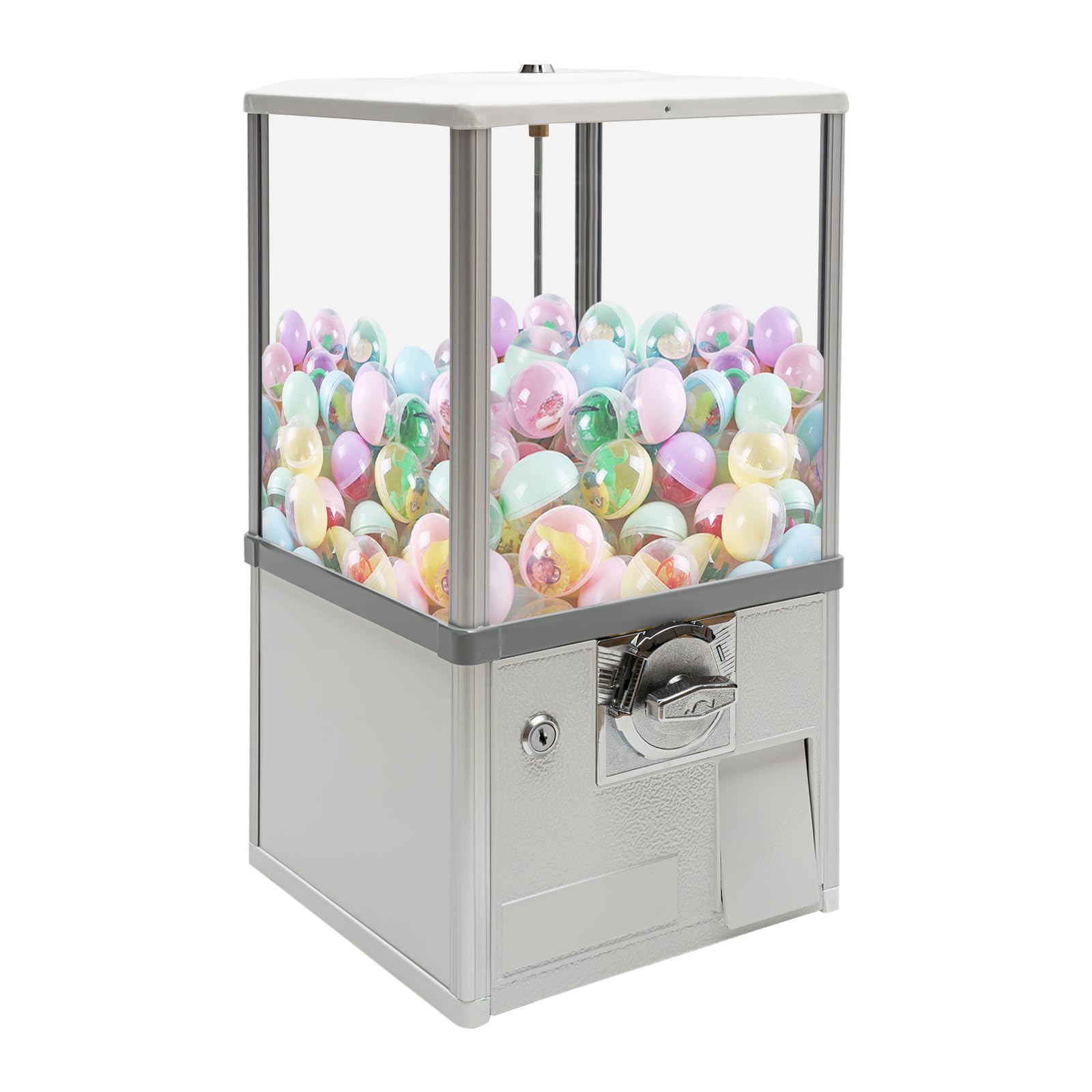 25-Cent Capsule Vending Machine, Commercial Big Capsule Gachapon Machine for Sale One-Piece Gumball Machine for Kids Great Attraction Mini Vending Machine (Ball Diameter 4.5-5.0cm/1.77-1.97in) (Green)