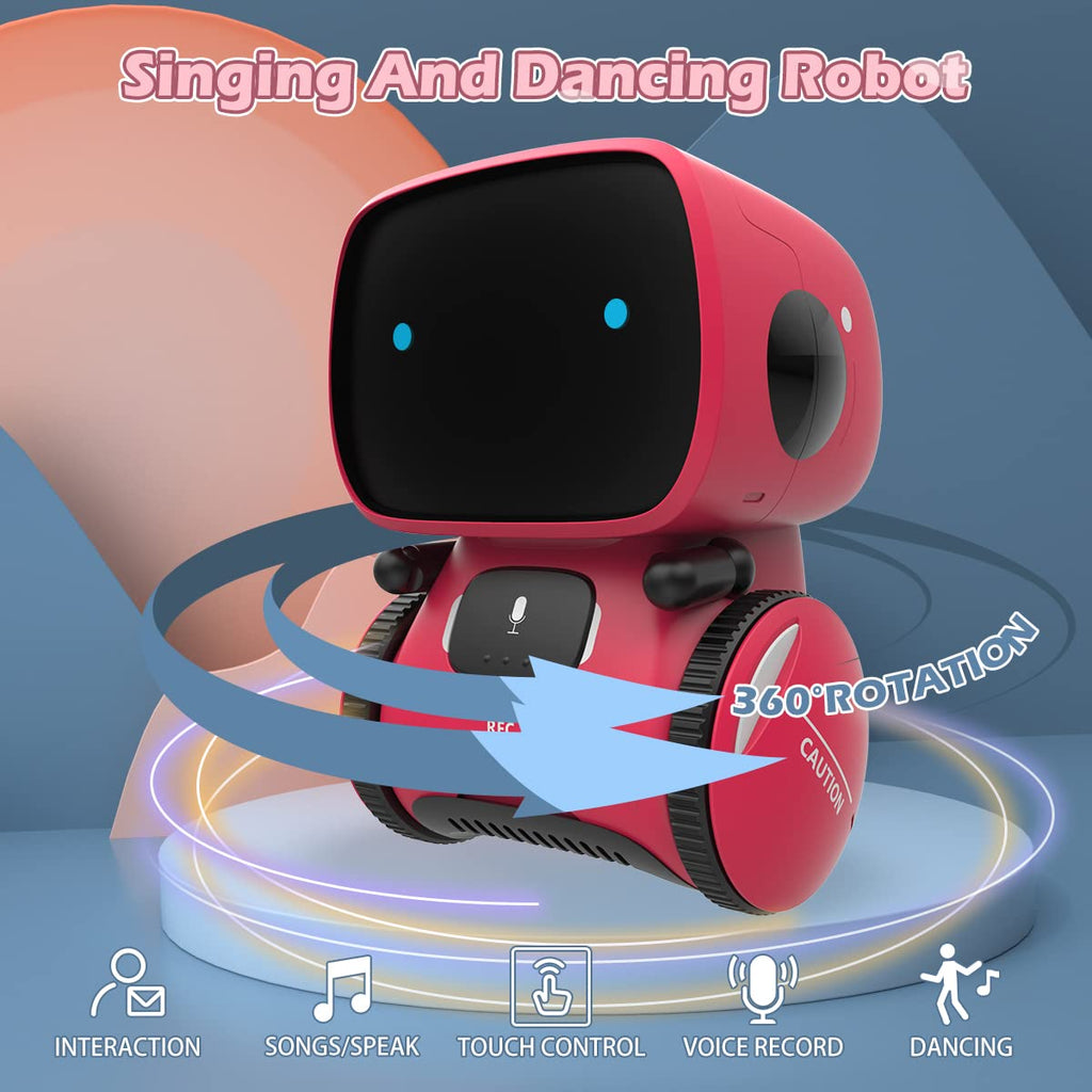 KaeKid Robots for Kids, Interactive Smart Robotic with Touch Sensor, Voice Control, Speech Recognition, Singing, Dancing, Repeating and Recording, Robot Toy for 3 4 5 6 7 8 Year Old Boys Girls