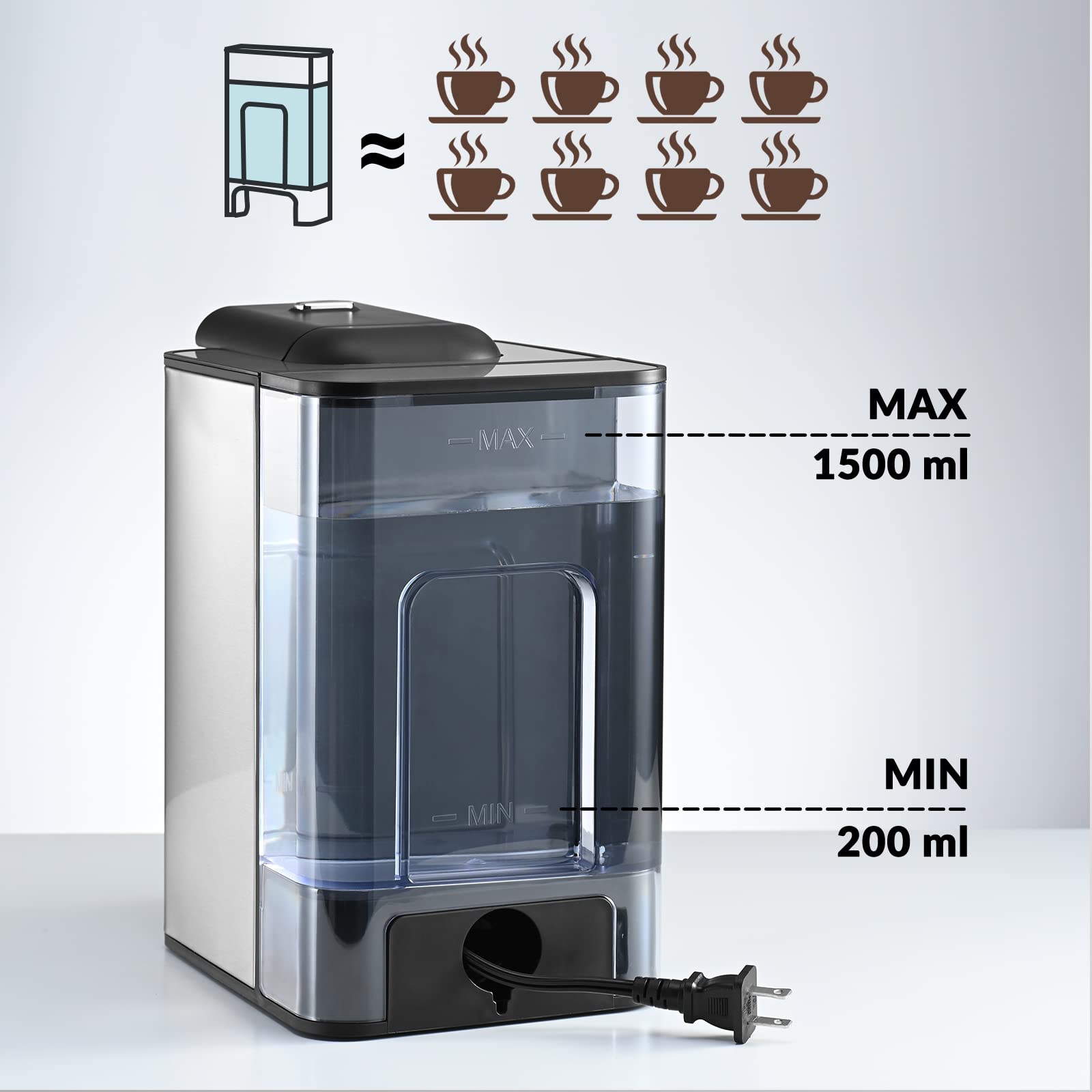 Mecity Pink Coffee Maker 3-in-1 Single Serve Coffee Machine, For Flat Bottom Coffee Capsule, Ground Coffee, 6 to 10 Ounce Cup, Removable 50 Oz Water Reservoir, 120V 1150W