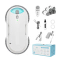 Window Cleaning Robot - Double Helix 4800-6400Pa Suction, Dual Ultrasonic Spray, 85ml Tank, Edge Detection, Anti-Drop, 3 Cleaning Modes for Streak-Free Glas