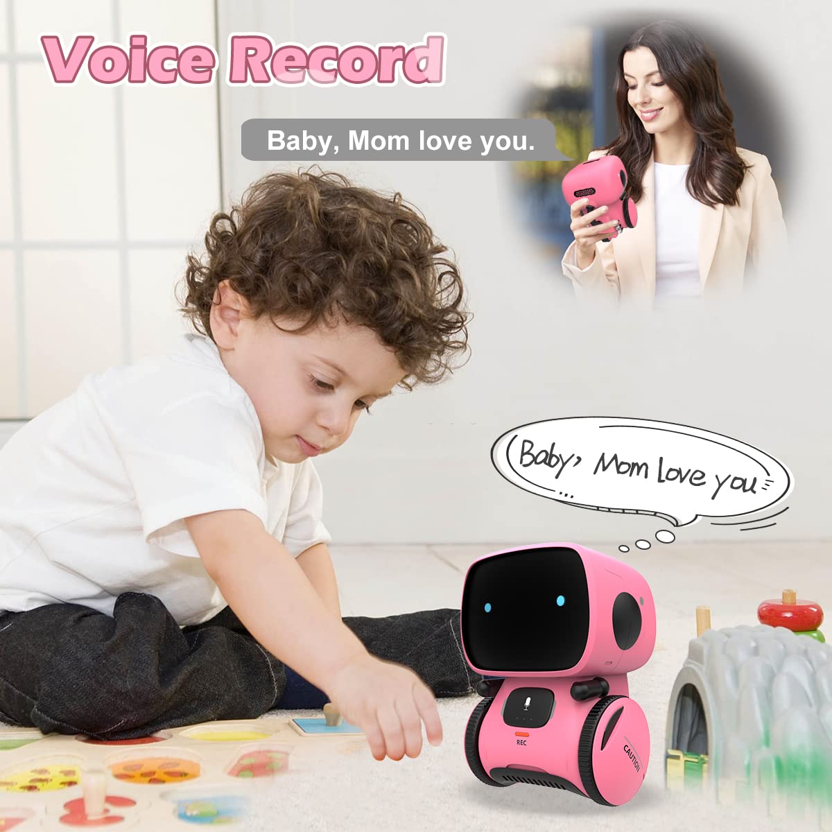 KaeKid Robots for Kids, Interactive Smart Robotic with Touch Sensor, Voice Control, Speech Recognition, Singing, Dancing, Repeating and Recording, Robot Toy for 3 4 5 6 7 8 Year Old Boys Girls
