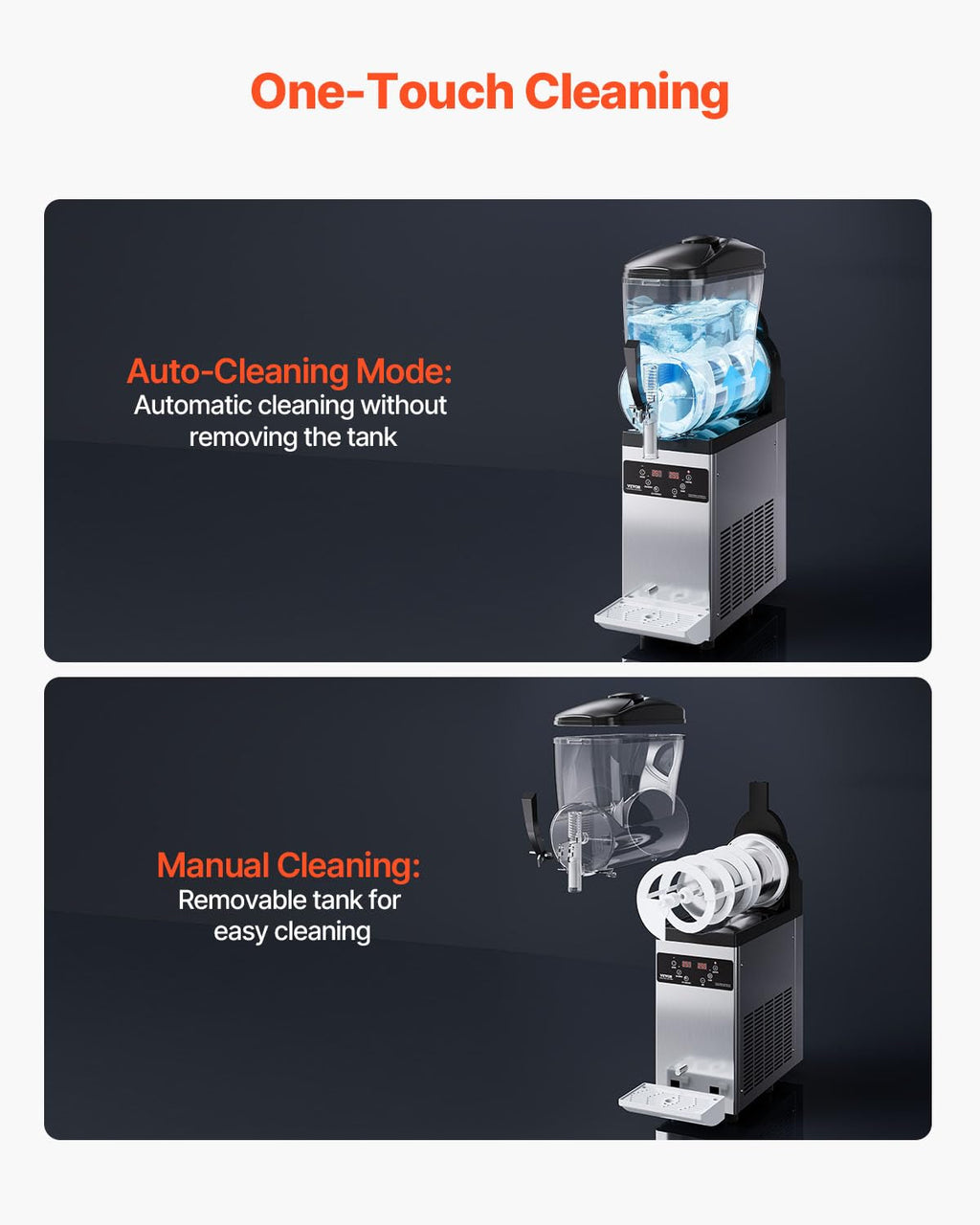 VEVOR Commercial Slushy Machine, 12Lx3 Triple Tank Frozen Drink Machine, 144 Cups Stainless Steel Margarita Smoothie Frozen Drink Maker, Slushie Maker for Home Party Restaurants Cafe Bars