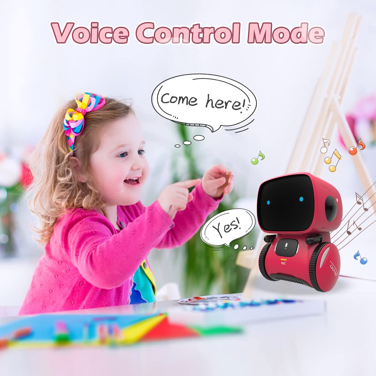 KaeKid Robots for Kids, Interactive Smart Robotic with Touch Sensor, Voice Control, Speech Recognition, Singing, Dancing, Repeating and Recording, Robot Toy for 3 4 5 6 7 8 Year Old Boys Girls