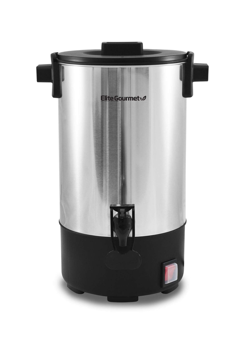 Elite Gourmet 100-Cup Commercial Coffee Urn & Hot Water Boiler – Dual-Wall Insulated, Tested to Keep Coffee Hot for 24 Hours, Dripless Faucet, Stainless Steel for Offices, Churches & Catering