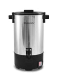 Elite Gourmet 100-Cup Commercial Coffee Urn & Hot Water Boiler – Dual-Wall Insulated, Tested to Keep Coffee Hot for 24 Hours, Dripless Faucet, Stainless Steel for Offices, Churches & Catering