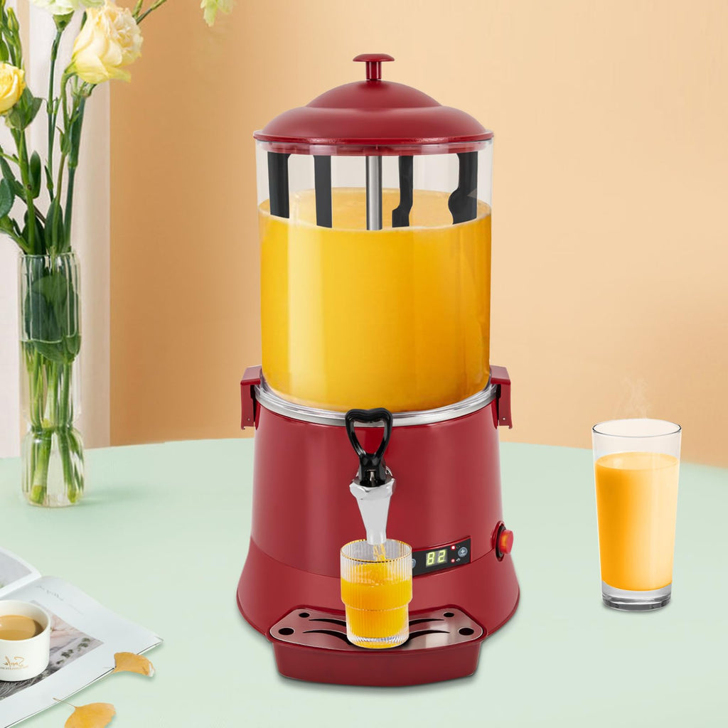 Commercial Hot Chocolate Machine, 110V 10L Hot Beverage Warmer, Electric Chocolates Melting Machine and Dispenser, Chocolate Warmer Maker for Home, Restaurant, Coffee (Black)