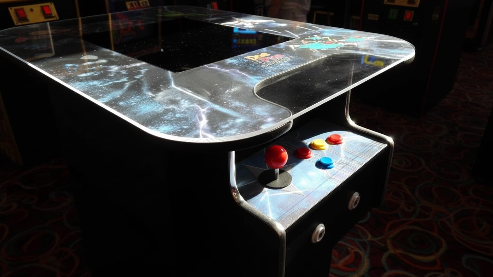 Doc and Pies Arcade Factory Full Size Professional Cocktail Arcade Machine | 60 Classic Games | Original, Classic Design | 2-Player | Full Size LCD Screen, Buttons and Joystick (60 Games)