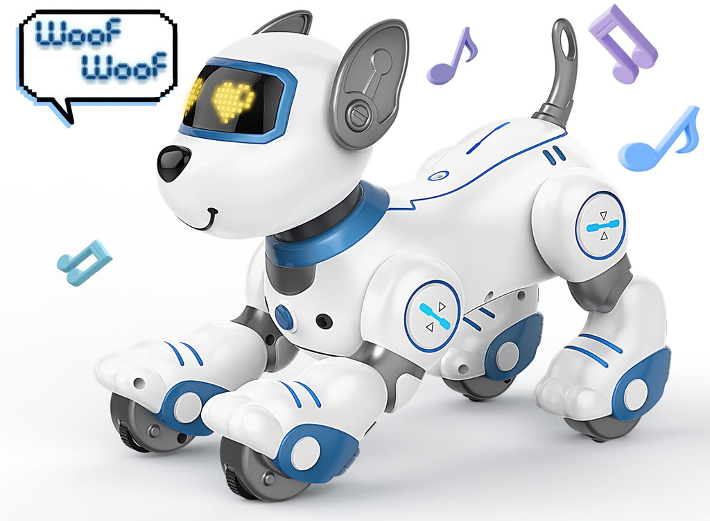 Robot Dog Toy for Kids 3-12: Remote Control Interactive Robot Puppy with Touch & Follow, Programmable Tricks, Dancing & Walking, Birthday Gift for Smart Boys & Girls