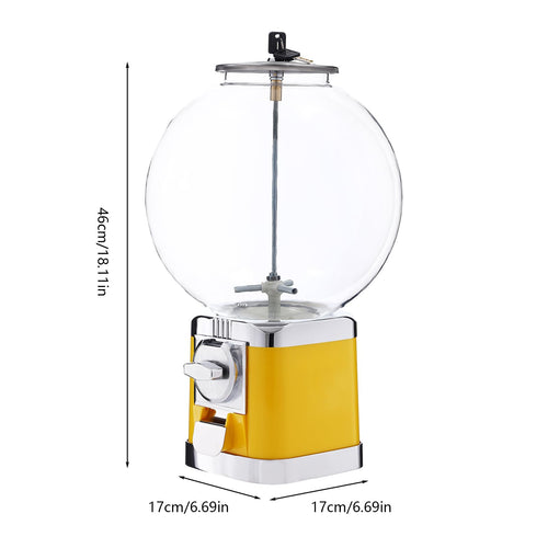 1.26in Candy Gumball Vending Machine, Large Capacity 500 Balls Capsule Toy Vending Device, Lockable Anti-Theft Design, 11.02LBS Load Capacity for Mall Amusement Use