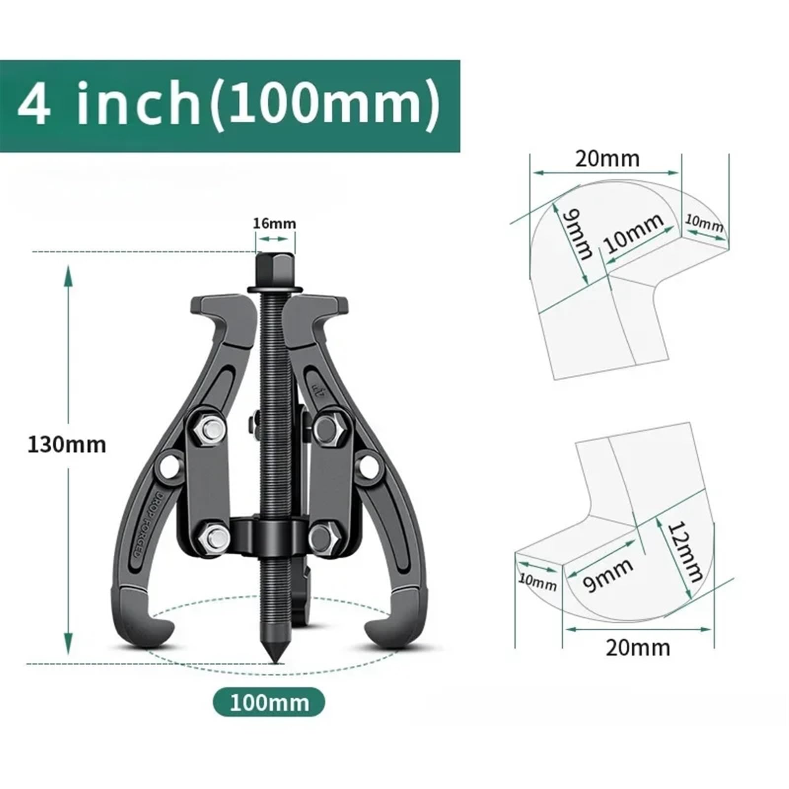 AVIMYA Lamar Apparatus Special Puller for Washing Machine Remove Bearing Two Claw/Three Claw 4 Inch/6 Inch Puller Double Hole Tools (Color : 6-inch Silver)