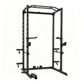 KOPUS Power Rack with Pulley System – Multi-Functional Power Cage Squat Rack, LAT Pull Down, J Hooks & Safety Bars – 1200 lbs Home Gym Equipment – 5 Configurations