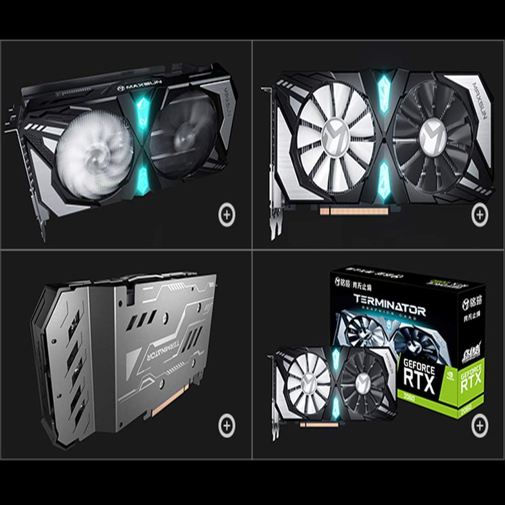 MAXSUN GeForce RTX 2060 6GB GDDR6 Gaming Graphics Card Overclocked Dual Fan OC Graphics Card GeForce RTX 2060