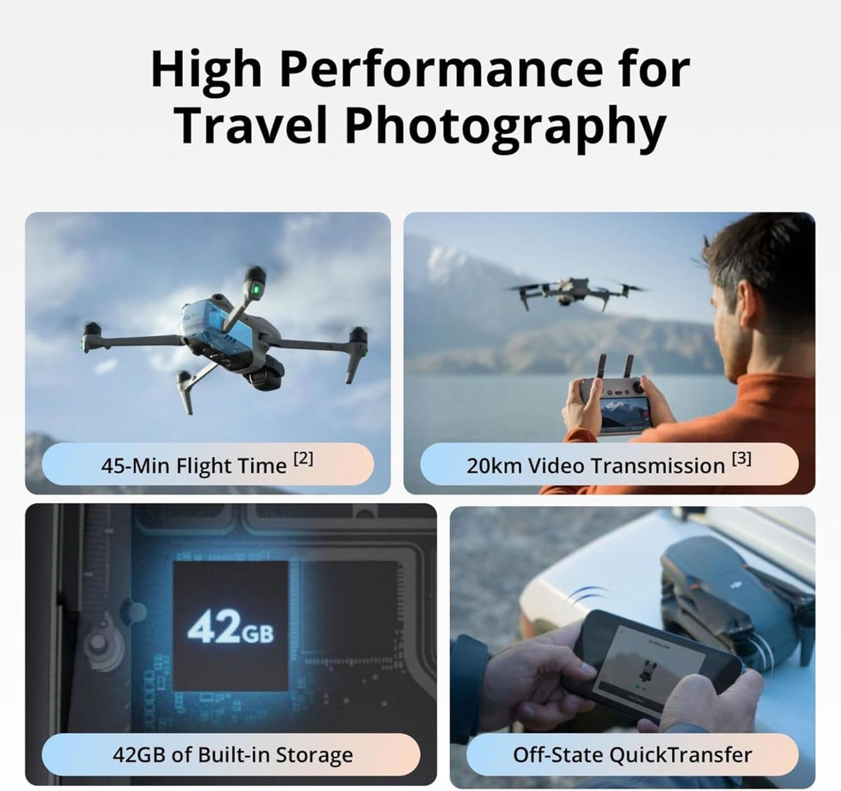 DJI Air 3S Drone with RC 2 Fly More Combo, Dual Camera 4K Drone for Travel Photography, Aerial Video, and Content Creation (CP.MA.00000816.01) + 64GB Card + Backpack + Landing Pad + More (15pc Bundle)