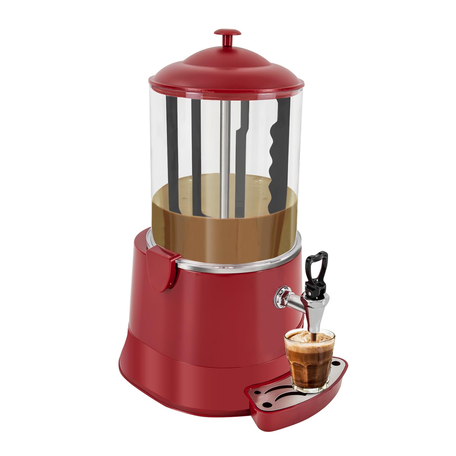 Commercial Hot Chocolate Machine, 110V 10L Hot Beverage Warmer, Electric Chocolates Melting Machine and Dispenser, Chocolate Warmer Maker for Home, Restaurant, Coffee (Black)